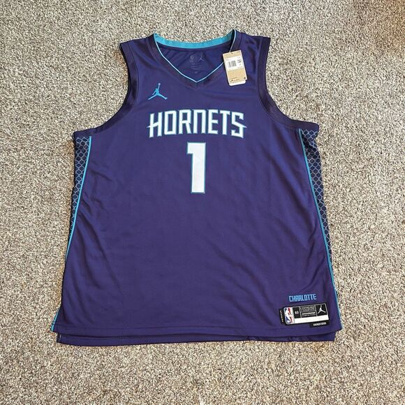 Nike Other - NBA Jordan Charlotte Hornets LaMelo Ball Jersey #1 Men’s 3XL (60)